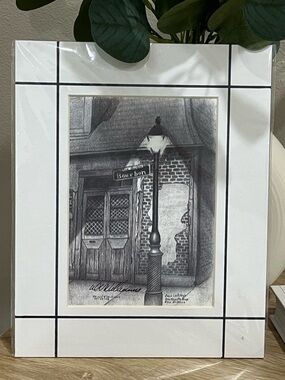Donald V Williams Art Print French Market New Orleans jean Lafitte's 10 X 8